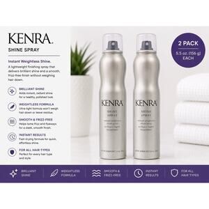 Kenra Shine Spray Lightweight Finishing Spray 5.5 oz 156g Duo Pack